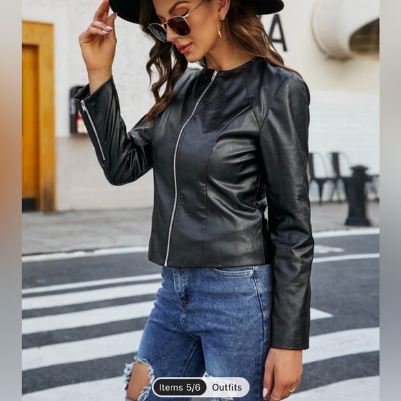 Emery rose zip cuff PU leather Jacket - Picture 3 of 3